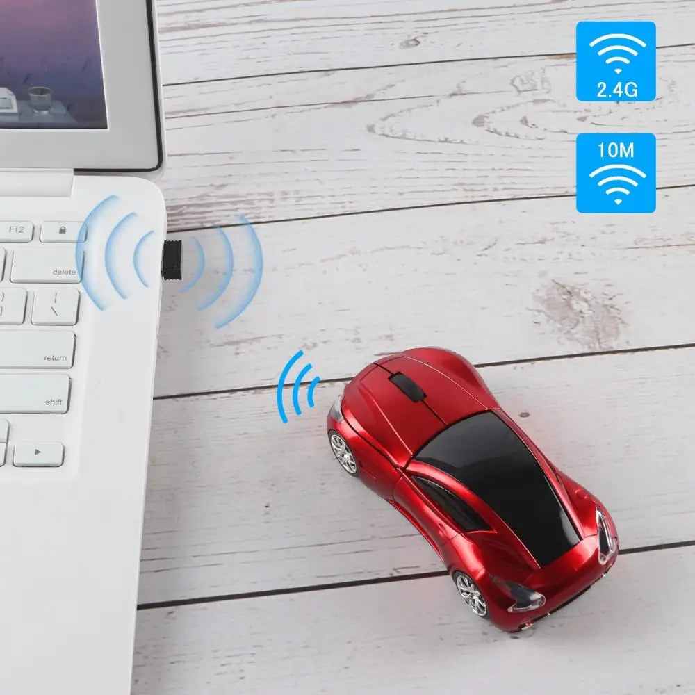 Stylish Wireless Computer Car Shape Mouse Mini 3D Ergonomic PC Gamer Mouse Retro Optical Mice 1600 DPI USB Receiver