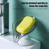 Suction Cup Soap Dish Holder Leaf - Shape Self - Draining Soap Saver Box Not Punched for Shower Bathroom Kitchen Soap