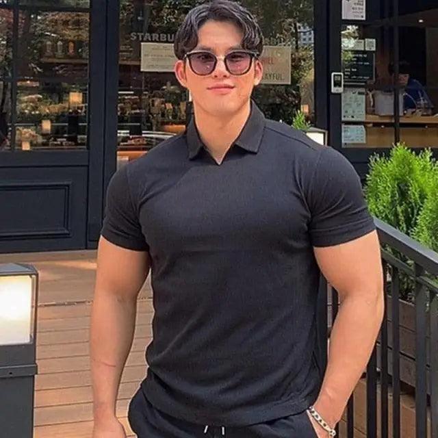 Summer Casual Man New Fashion Polo T Shirt Men Gyms Fitness Modern Short Sleeve T-Shirt Male Bodybuilding Workout Polo Tees Tops Clothes - Treko - bodybuilding shirt, casual shirt, fashion shirt, fitness shirt, gym shirt, male shirt, man clothes, man fitness shirt, man polo shirt, man shirt, man tees, men shirt, modern shirt, polo man shirt, polo shirt, short sleeve shirt, summer shirt, workout shirt- Stevvex.com