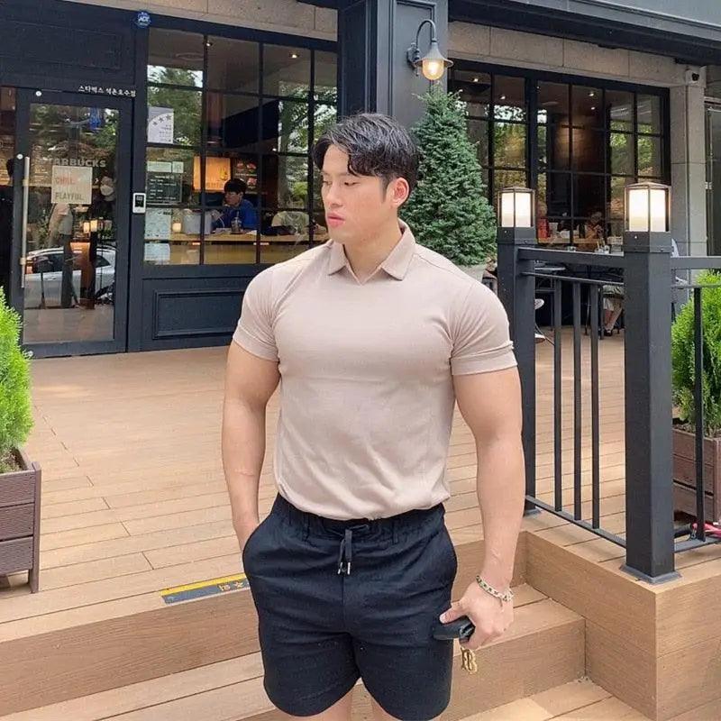 Summer Casual Man New Fashion Polo T Shirt Men Gyms Fitness Modern Short Sleeve T-Shirt Male Bodybuilding Workout Polo Tees Tops Clothes - Treko - bodybuilding shirt, casual shirt, fashion shirt, fitness shirt, gym shirt, male shirt, man clothes, man fitness shirt, man polo shirt, man shirt, man tees, men shirt, modern shirt, polo man shirt, polo shirt, short sleeve shirt, summer shirt, workout shirt- Stevvex.com