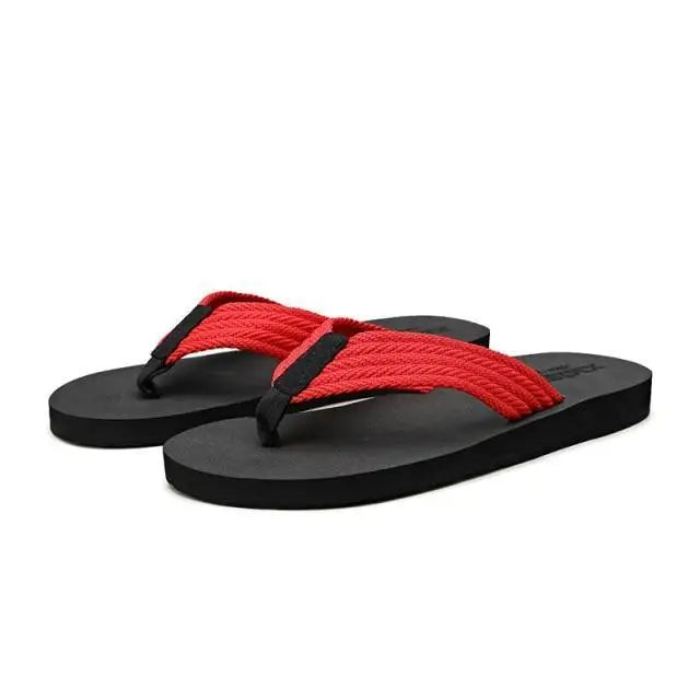 Summer Modern Men Flip - Flops Casual Beach Slippers Unique Design Flat Indoor Sandals Non - Slip Black Comfortable