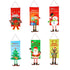 Super Cute Merry Christmas Decorations For Home Ornaments Garland New Year Xmas Door Decor Hanging Cloth Gifts