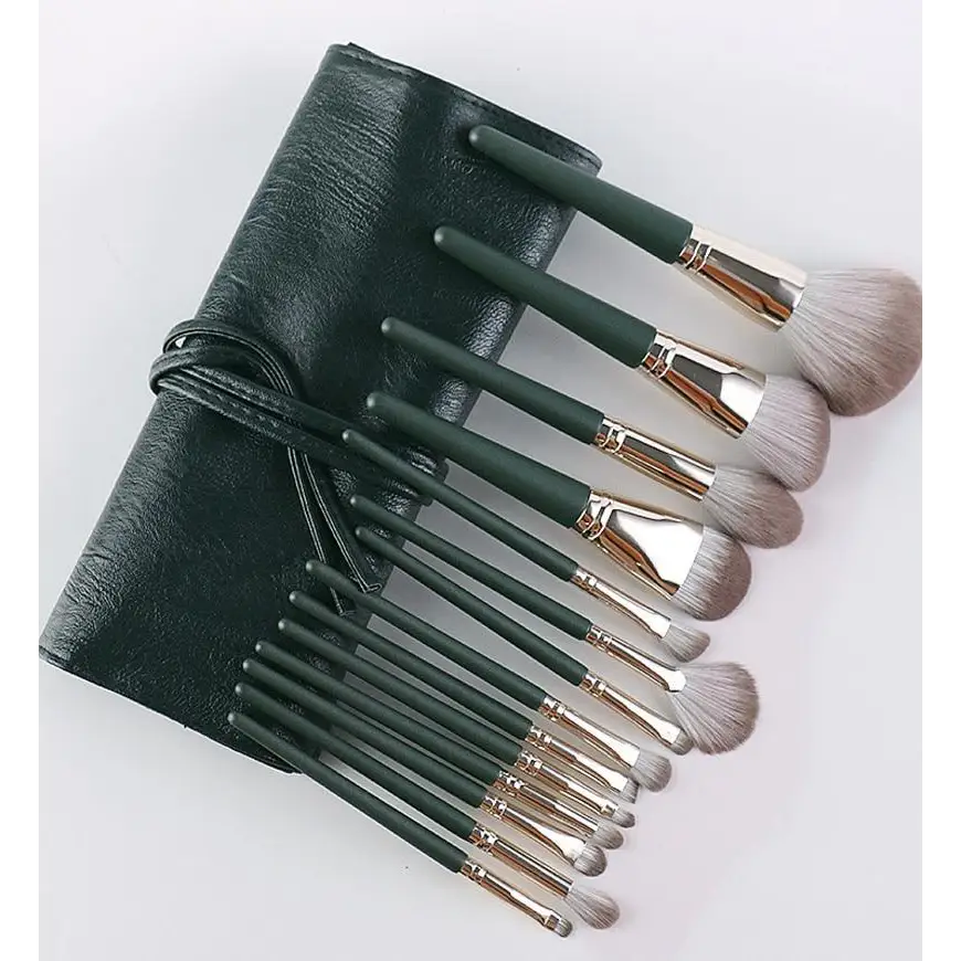 Super Quality 14Pcs Makeup Brushes Set Cosmetic Foundation Powder Blush Eye Shadow Lip Blend Wooden Make Up Brush Tool