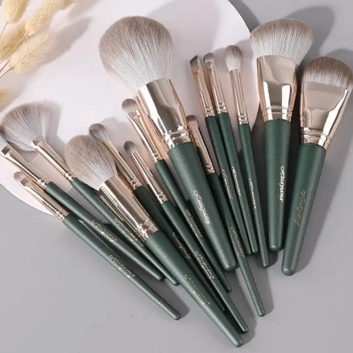 Super Quality 14Pcs Makeup Brushes Set Cosmetic Foundation Powder Blush Eye Shadow Lip Blend Wooden Make Up Brush Tool