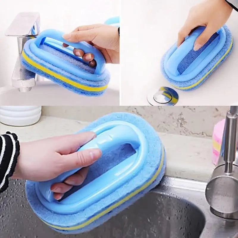 Super Quality Kitchen Cleaning Bathroom Toilet Kitchen Glass Wall Cleaning Bath Brush Handle Sponge Bath BottomBathtub