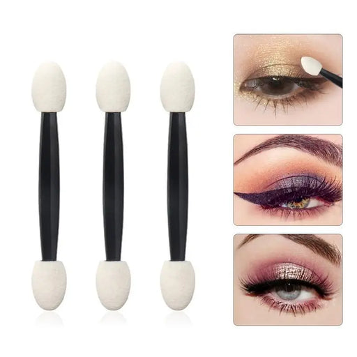 Super Soft 25 Pcs Professional Sponge Stick Eye Shadow Applicator Cosmetic Brushes Double - head Eyeshadow Brush
