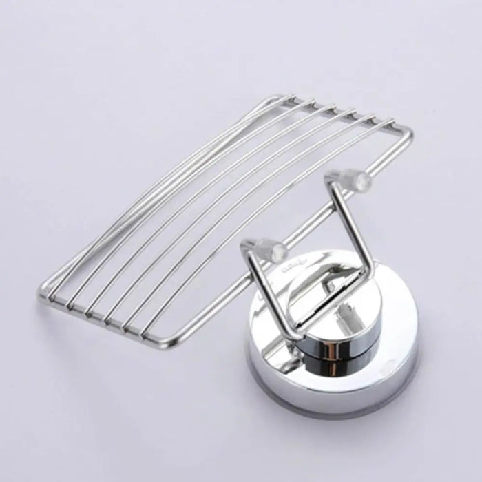 Super Strong Vacuum Suction Cup Soap Holder Drain Stainless Steel Wall - Mounted Soap Dish Shower Box Dish Punch - Free