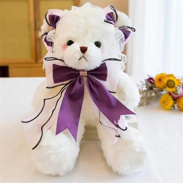 Superior Quality Cute Teddy Bear With Dress Plush Doll Stuffed Animals Kids Toys Room Decor Christmas,VE Valentine