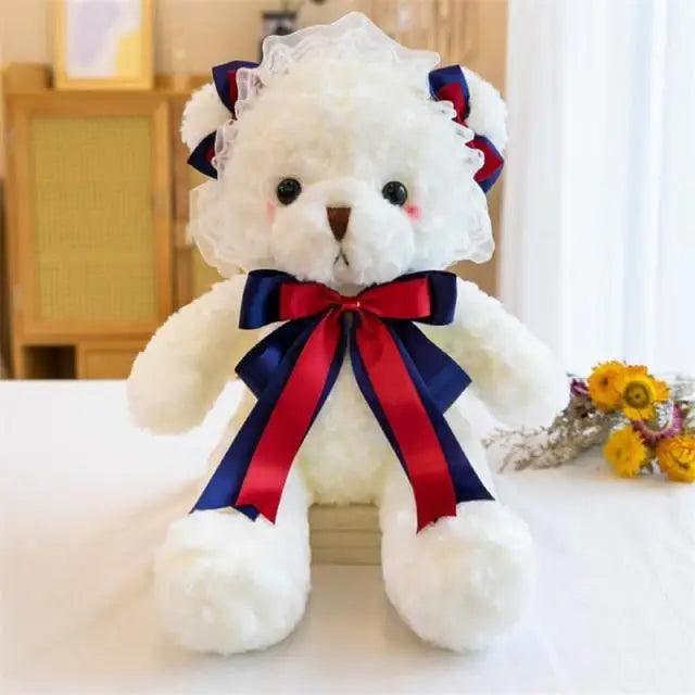 Superior Quality Cute Teddy Bear With Dress Plush Doll Stuffed Animals Kids Toys Room Decor Christmas,VE Valentine