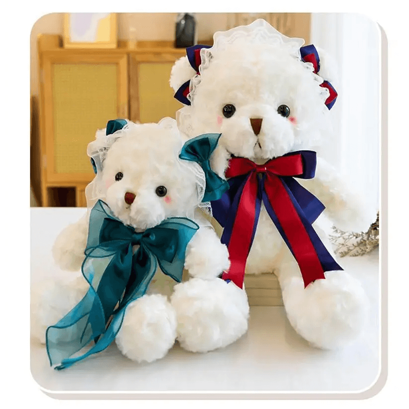 Superior Quality Cute Teddy Bear With Dress Plush Doll Stuffed Animals Kids Toys Room Decor Christmas,VE Valentine