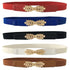 Thin Elastic Stretch Women Buckle Skinny Fashion Belts Metal Leaf Buckle Design Belts For Ladies - STIL7698NCVXN