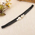 Thin Elastic Stretch Women Buckle Skinny Fashion Belts Metal Leaf Buckle Design Belts For Ladies - 2 - STIL7698NCVXN