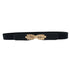 Thin Elastic Stretch Women Buckle Skinny Fashion Belts Metal Leaf Buckle Design Belts For Ladies - 16 - STIL7698NCVXN