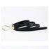 Thin Golden Buckle PU Leather Strap Belts For Women Casual Dress Luxurious Ladies Waist Belt - Black / 120cm