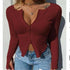 Top fashion Women Ribbed Knitted Long Sleeve Elegant Cute Fashion Crop Tops for Summer - ALLURELATION - 578, crop tops, Cute crop tops, elegant crop tops, Fashion Crop top, fashion crop tops, Fashion tops, summer crop tops, women Crop top, women crop tops, women T shirts, Womens clothing - Stevvex.com