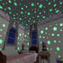 Top Quality 50pcs 3D Stars Glow In The Dark Wall Stickers Luminous Fluorescent Wall Stickers For Kids Baby Room Bedroom