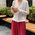 Top Quality Cardigan For Women Long Sleeve Cardigan Summer Cropped Cardigan Knitted V neck Thin Ice Silk Sweaters