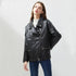 Top Quality PU Faux Leather Jacket Women Loose Sashes Casual Biker Jackets Outwear Female Tops BF Style Black Leather