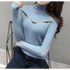 Top Quality Turtleneck Sweater Slim For Females Long - Sleeved Perspective Net Knitwear Bright Pull Ladies Sweaters