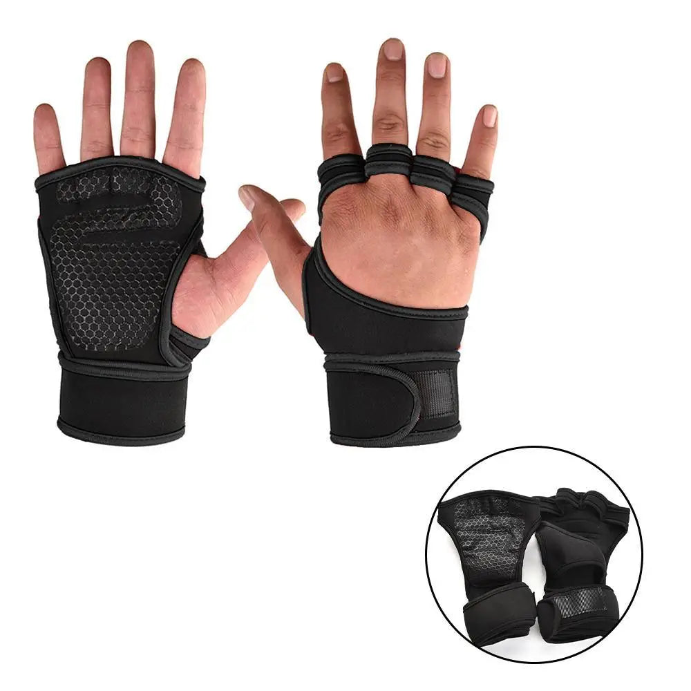 Training Weight Lifting Unisex Gloves Fitness Sports Body Building Gymnastics Grips Gym Hand Palm Wrist Protector Gloves - STEVVEX Sport - 717, body building gloves, Fitness Gloves, gloves, gym, gym gloves, Gymnastics Gloves, sport gloves, Training Gloves, Weight Lifting Gloves, Weight Lifting Hand Protection, workout gloves, Wrist Protector Gloves - Stevvex.com