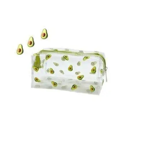 Transparent Flower Print Pencil Case For Students Classic Stationery Case Large Capacity Pencil Bag - 1 - STIL8777GFREW