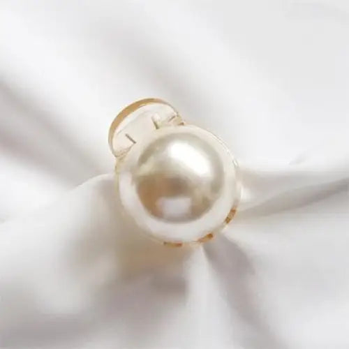 Trendy Mini Round Pearl Hair Claws for Women Elegant hic Barrettes Claw Crab Hairpins Styling Fashion Hair Accessories