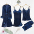 2021  Trendy New Four Pieces Warm Winter Pajamas Sets Women Sexy Lace Robe Pajama Sleepwear Suit Sleeveless Nightwear - Treko - 2021 pajamas, 2021 trends, birthday gifts, comfortable pajamas, family set pajamas, fashion 2021, fashionable pajamas, new trend 2021, pajamas 2021, pajamas for women, trends 2021, trendy pajamas, trendy pajamas 2021, trendy pajamas for women, winter pajamas, winter pajamas 2021, winter women pajamas, women pajamas- Stevvex.com