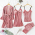 2021  Trendy New Four Pieces Warm Winter Pajamas Sets Women Sexy Lace Robe Pajama Sleepwear Suit Sleeveless Nightwear - Treko - 2021 pajamas, 2021 trends, birthday gifts, comfortable pajamas, family set pajamas, fashion 2021, fashionable pajamas, new trend 2021, pajamas 2021, pajamas for women, trends 2021, trendy pajamas, trendy pajamas 2021, trendy pajamas for women, winter pajamas, winter pajamas 2021, winter women pajamas, women pajamas- Stevvex.com