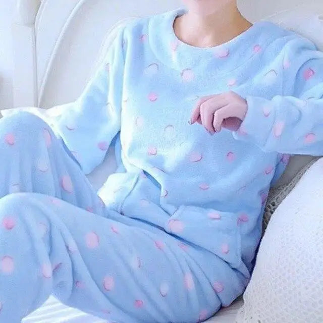 2021  Trendy Pajama Women Thick Flannel Warm Female Winter Pajama Set Long Sleeve Full Trousers Two Piece Pajamas Animal Cartoon Pajamas - Treko - 2021 trends, birthday gifts, comfortable pajamas, fashion 2021, fashionable pajamas, new trend 2021, pajamas, pajamas 2021, pajamas for women, pajamas set, trends 2021, trendy kids pajamas, trendy pajamas, trendy pajamas 2021, trendy pajamas for women, winter women pajamas, women pajamas- Stevvex.com