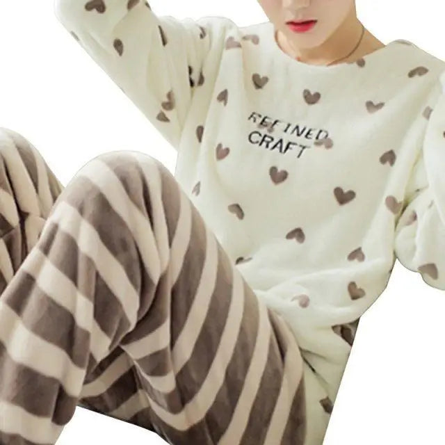 2021  Trendy Pajama Women Thick Flannel Warm Female Winter Pajama Set Long Sleeve Full Trousers Two Piece Pajamas Animal Cartoon Pajamas - Treko - 2021 trends, birthday gifts, comfortable pajamas, fashion 2021, fashionable pajamas, new trend 2021, pajamas, pajamas 2021, pajamas for women, pajamas set, trends 2021, trendy kids pajamas, trendy pajamas, trendy pajamas 2021, trendy pajamas for women, winter women pajamas, women pajamas- Stevvex.com