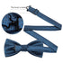 Trendy Patterned Silk Jacquard Plaid Bowtie With Pocket Square And Cufflinks Set For Men Unique Butterfly Party Wedding