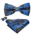 Trendy Patterned Silk Jacquard Plaid Bowtie With Pocket Square And Cufflinks Set For Men Unique Butterfly Party Wedding