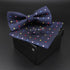 Trendy Tiny Dots Print Bowtie With Pocket Square And Cufflinks Set For Men Retro Butterfly Party Wedding Bowties