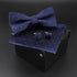 Trendy Tiny Dots Print Bowtie With Pocket Square And Cufflinks Set For Men Retro Butterfly Party Wedding Bowties