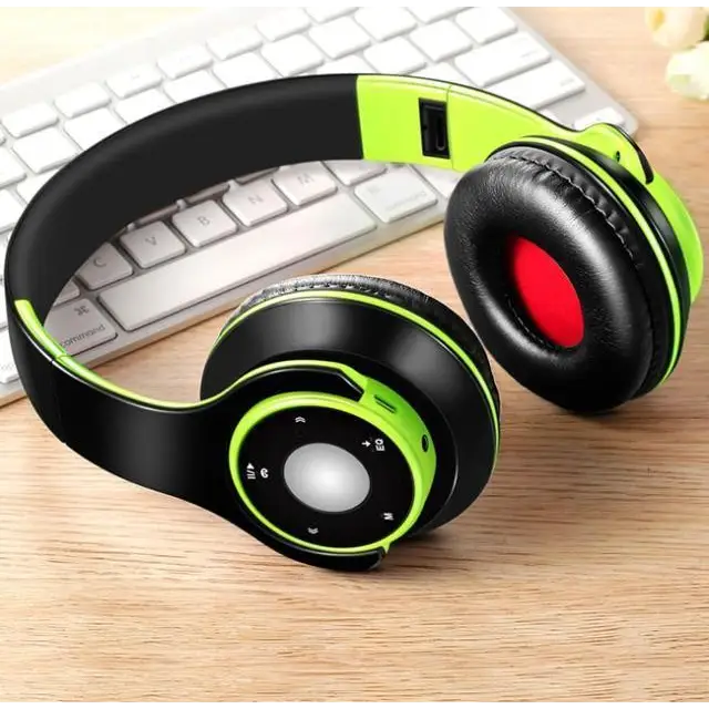 Trendy Wireless Headset Bluetooth Earphones and Headphone Foldable Adjustment Bluetooth Wired Headphones TF Card MP3 FM