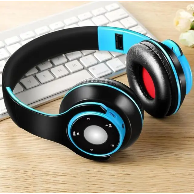 Trendy Wireless Headset Bluetooth Earphones and Headphone Foldable Adjustment Bluetooth Wired Headphones TF Card MP3 FM