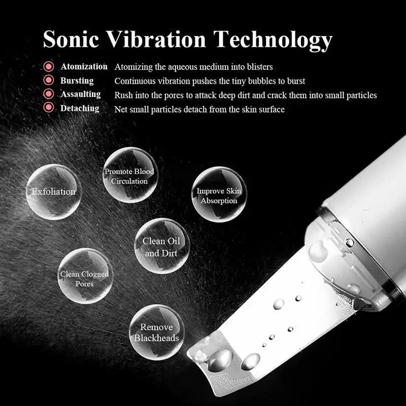 Ultrasonic Derma Skin Scrubber Pen for Face Cleansing Dead Skin Cleaner - Skin Care Tools Beauty Modern Tool - ALLURELATION - 576, Beauty Makeup Tool, beauty products, Beauty tool, face cleaning device, face cleansing, face scrubber, facial skin scrubber, Skin care tools, skin scrubber, skin scrubber pen, skin scruber, Ultrasonic scrubber - Stevvex.com