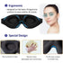 Unique 3D Contoured Cup Blindfold Concave Molded Night Sleep Mask Upgraded Eye Cover With Adjustable Strap Eye Pillow