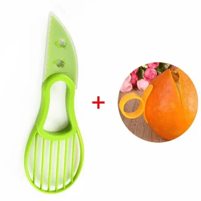 Unique Design 3 In 1 Avocado Slicer Shea Corer Butter Fruit Peeler Cutter Pulp Separator Plastic Knife Kitchen