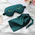 Unique Design Eyelash Embroidery Imitated Silk Sleeping Eye Masks Shading Patch Cover Blindfold With Adjustable Strap