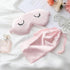 Unique Design Eyelash Embroidery Imitated Silk Sleeping Eye Masks Shading Patch Cover Blindfold With Adjustable Strap