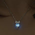 Unique Design Glowing Discoloration Moon Chain Necklace For Women And Girls Luminous Stone Pendant Necklaces