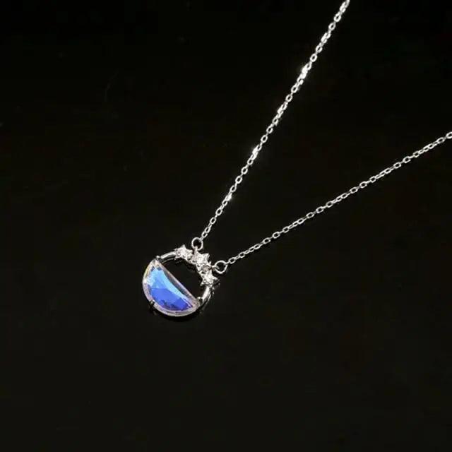 Unique Design Glowing Discoloration Moon Chain Necklace For Women And Girls Luminous Stone Pendant Necklaces