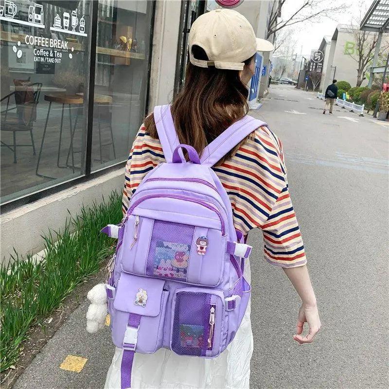 Unique Design Large Capacity With Multi - pocket Backpack For Women And Girls Waterproof College/School/Treval Bags