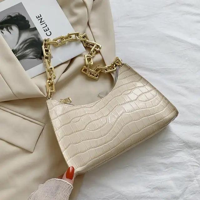 Unique Design Luxury Pattern Zipper Handbags With Stylish Texture Simple and Small Square Bags for Women - Beige