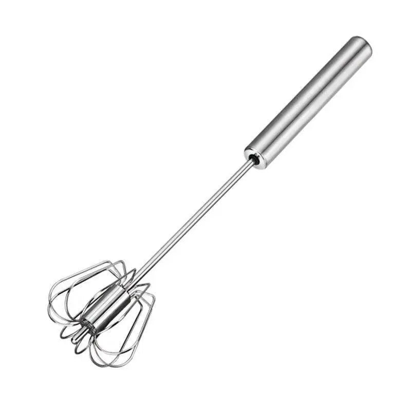 Unique Design Semi - automatic Egg Beater 304 Stainless Steel Egg Whisk Manual Hand Mixer Self Turning Egg Stirrer