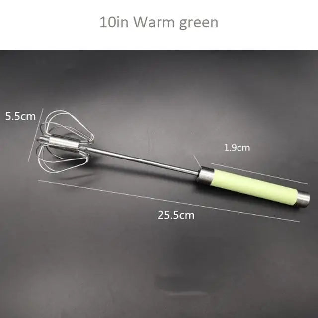 Unique Design Semi - automatic Egg Beater 304 Stainless Steel Egg Whisk Manual Hand Mixer Self Turning Egg Stirrer