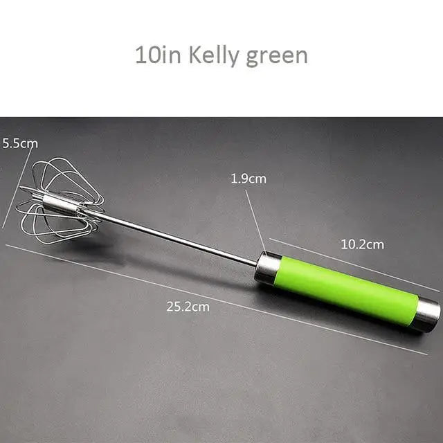 Unique Design Semi - automatic Egg Beater 304 Stainless Steel Egg Whisk Manual Hand Mixer Self Turning Egg Stirrer