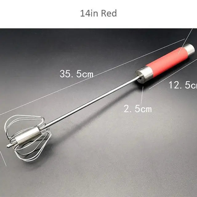 Unique Design Semi - automatic Egg Beater 304 Stainless Steel Egg Whisk Manual Hand Mixer Self Turning Egg Stirrer