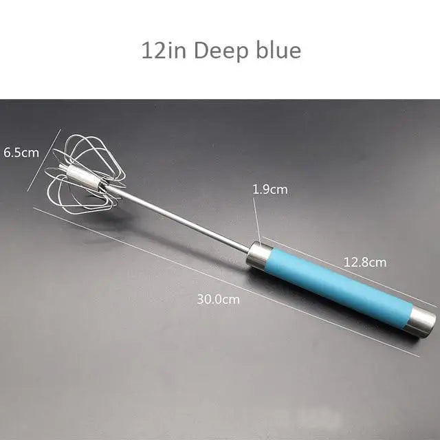 Unique Design Semi - automatic Egg Beater 304 Stainless Steel Egg Whisk Manual Hand Mixer Self Turning Egg Stirrer